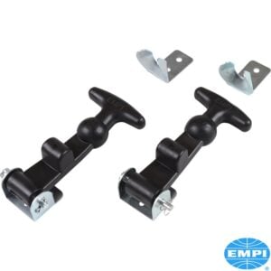 Bonnet hold down set, rubber, 2 pieces