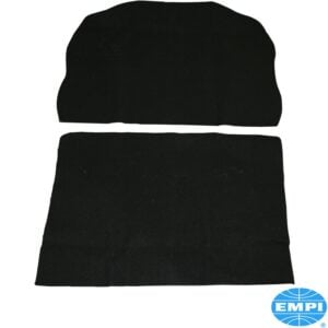 Boot carpet set, 2-piece, black