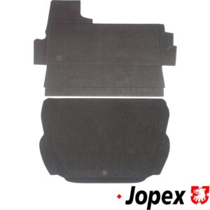 Boot carpet set, upper and lower, black