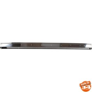 Bumper, rear, polished aluminium