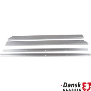Door sill cover and carpet retainer set, aluminium, 4 pieces