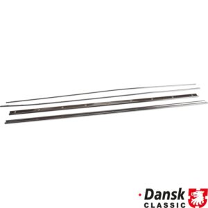 Door sill cover and carpet retainer set, aluminium, 4 pieces