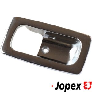 Escutcheon for door handle, chrome, left/right