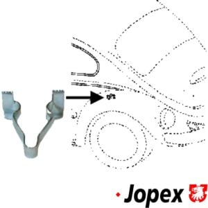 Side moulding clip, metal